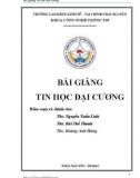 Bài giảng Tin học đại cương - Trường CĐ Kinh tế Tài chính Thái Nguyên