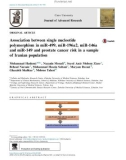 Association between single nucleotide polymorphism in miR-499, miR-196a2, miR-146a and miR-149 and prostate cancer risk in a sample of Iranian population