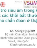 Bài giảng Vai trò siêu âm trong khảo sát các khối bất thường khó chẩn đoán ở thận