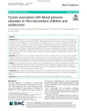 Factors associated with blood pressure disorders in Afro-descendant children and adolescents