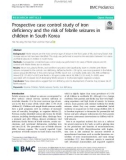 Prospective case control study of iron deficiency and the risk of febrile seizures in children in South Korea