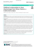 Childhood undernutrition in three disadvantaged East African Districts: A multinomial analysis