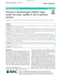 Anemia in disadvantaged children aged under five years; quality of care in primary practice