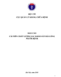 Báo cáo cải tiến chất lượng sau khảo sát hài lòng người bệnh