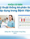 Bài giảng Kỹ thuật thống kê - phân tích áp dụng trong bệnh viện