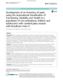 Development of an inventory of goals using the International Classification of Functioning, Disability and Health in a population of non-ambulatory children and adolescents with cerebral palsy treated with botulinum toxin A