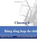 Bài giảng Tin học ứng dụng trong kinh doanh - Chương 4: Bảng tổng hợp đa chiều