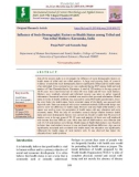 Influence of socio demographic factors on health status among Tribal and Non-tribal Mothers: Karnataka, India