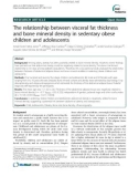 The relationship between visceral fat thickness and bone mineral density in sedentary obese children and adolescents