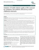 Variation of health-related quality of life assessed by caregivers and patients affected by severe childhood infections