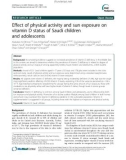 Effect of physical activity and sun exposure on vitamin D status of Saudi children and adolescents