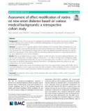 Assessment of effect modification of statins on new-onset diabetes based on various medical backgrounds: A retrospective cohort study