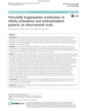 Potentially inappropriate medications in elderly ambulatory and institutionalized patients: An observational study