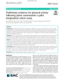 Preliminary evidence for physical activity following pelvic exenteration: A pilot longitudinal cohort study