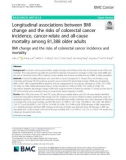 Longitudinal associations between BMI change and the risks of colorectal cancer incidence, cancer-relate and all-cause mortality among 81,388 older adults