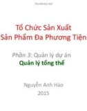 Bài giảng Tổ chức sản xuất sản phẩm đa phương tiện: Quản lý tổng thể - Nguyễn Anh Hào