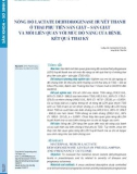 Nồng độ Lactate Dehydrogenase huyết thanh ở thai phụ tiền sản giật – sản giật và mối liên quan với mức độ nặng của bệnh, kết quả thai kỳ