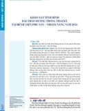 Khảo sát tình hình đái tháo đường trong thai kỳ tại Bệnh viện Phụ sản - Nhi Đà Nẵng năm 2016