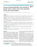 Venous thromboembolism and mortality in breast cancer: Cohort study with systematic review and meta-analysis