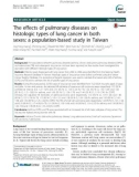 The effects of pulmonary diseases on histologic types of lung cancer in both sexes: A population-based study in Taiwan