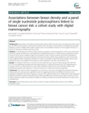 Associations between breast density and a panel of single nucleotide polymorphisms linked to breast cancer risk: A cohort study with digital mammography