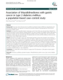 Association of thiazolidinediones with gastric cancer in type 2 diabetes mellitus: A population-based case–control study