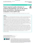 Patient-reported quality indicators to evaluate physiotherapy care for hip and/or knee osteoarthritis-development and evaluation of the QUIPA tool