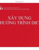 Bài giảng Xây dựng chương trình dịch: Bài 1 - Bộ xử lý ngôn ngữ và trình biên dịch