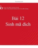 Bài giảng Xây dựng chương trình dịch: Bài 12 - Sinh mã đích