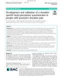 Development and validation of a shoulderspecific body-perception questionnaire in people with persistent shoulder pain