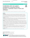 Complications after non-surgical management of proximal humeral fractures: A systematic review of terms and definitions