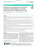 Prevalence and incidence rate of lowerextremity tendinopathies in a Danish general practice: A registry-based study