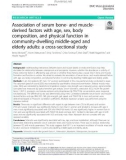 Association of serum bone- and musclederived factors with age, sex, body composition, and physical function in community-dwelling middle-aged and elderly adults: A cross-sectional study