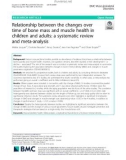 Relationship between the changes over time of bone mass and muscle health in children and adults: A systematic review and meta-analysis