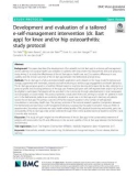 Development and evaluation of a tailored e-self-management intervention (dr. Bart app) for knee and/or hip osteoarthritis: Study protocol