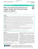 Effects of psychosocial work factors on number of pain sites: The role of sleep quality as mediator