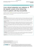 Cross-cultural adaptation and validation of the Spanish version of the Oxford Hip Score in patients with hip osteoarthritis