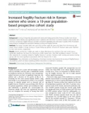 Increased fragility fracture risk in Korean women who snore: A 10-year populationbased prospective cohort study