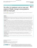 The effect of zoledronic acid on type and volume of Modic changes among patients with low back pain