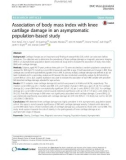 Association of body mass index with knee cartilage damage in an asymptomatic population-based study