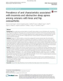 Prevalence of and characteristics associated with insomnia and obstructive sleep apnea among veterans with knee and hip osteoarthritis