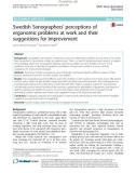 Swedish Sonographers' perceptions of ergonomic problems at work and their suggestions for improvement