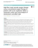 High-flow nasal cannula oxygen therapy versus conventional oxygen therapy in patients with acute respiratory failure: A systematic review and meta-analysis of randomized controlled trials