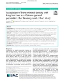 Association of bone mineral density with lung function in a Chinese general population: The Xinxiang rural cohort study