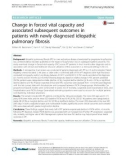 Change in forced vital capacity and associated subsequent outcomes in patients with newly diagnosed idiopathic pulmonary fibrosis