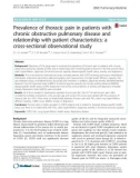 Prevalence of thoracic pain in patients with chronic obstructive pulmonary disease and relationship with patient characteristics: A cross-sectional observational study