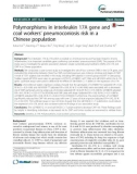 Polymorphisms in interleukin 17A gene and coal workers' pneumoconiosis risk in a Chinese population