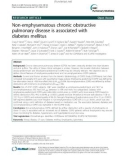 Non-emphysematous chronic obstructive pulmonary disease is associated with diabetes mellitus