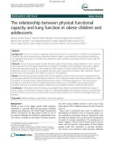 The relationship between physical functional capacity and lung function in obese children and adolescents