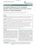 Sex-related differences in the association between waist circumference and bone mineral density in a Korean population